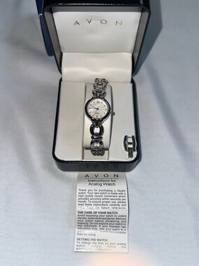 Avon Women's Sterling Silver Open Link Watch (Quartz)